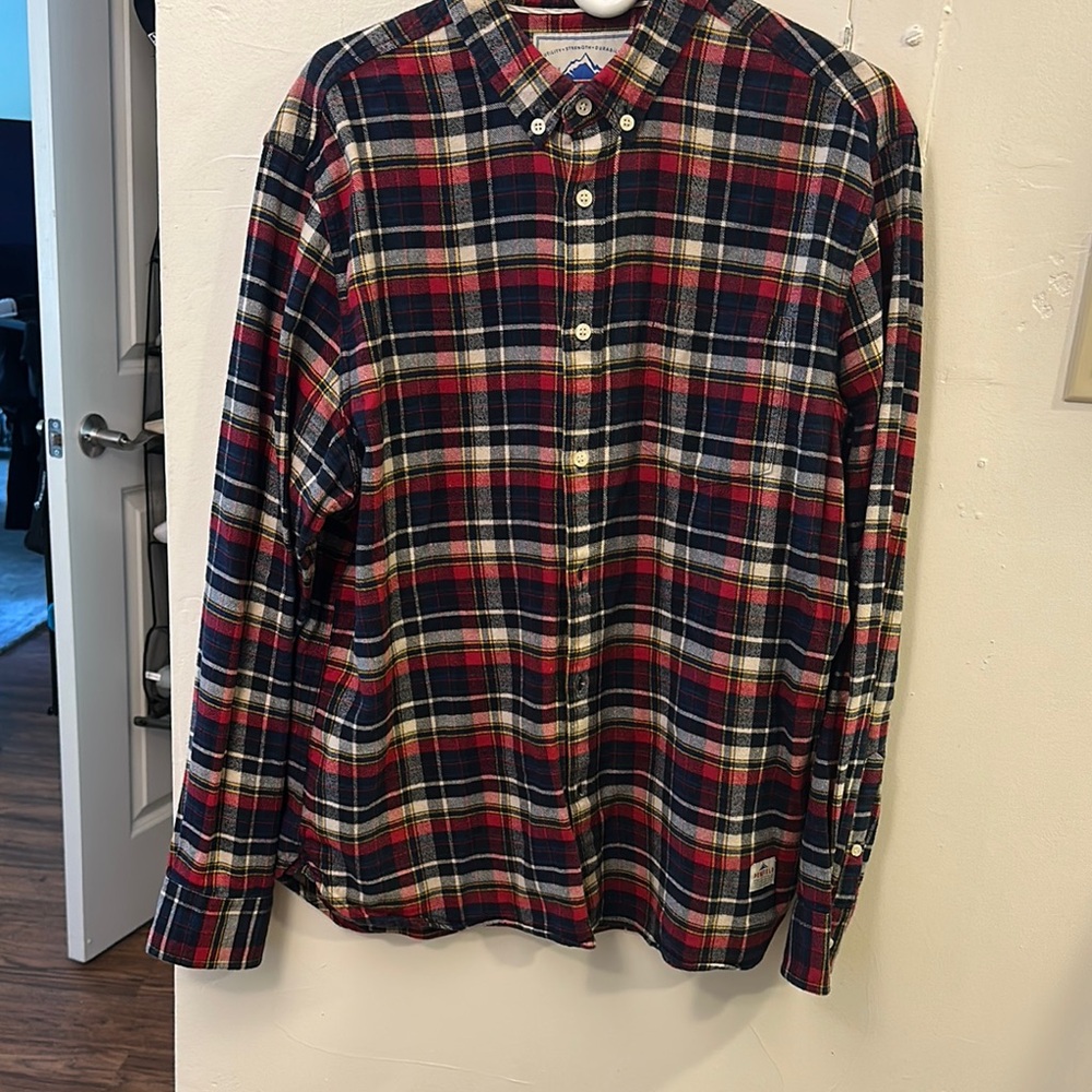 Penfield Red and Blue Casual Button Down Shirt
